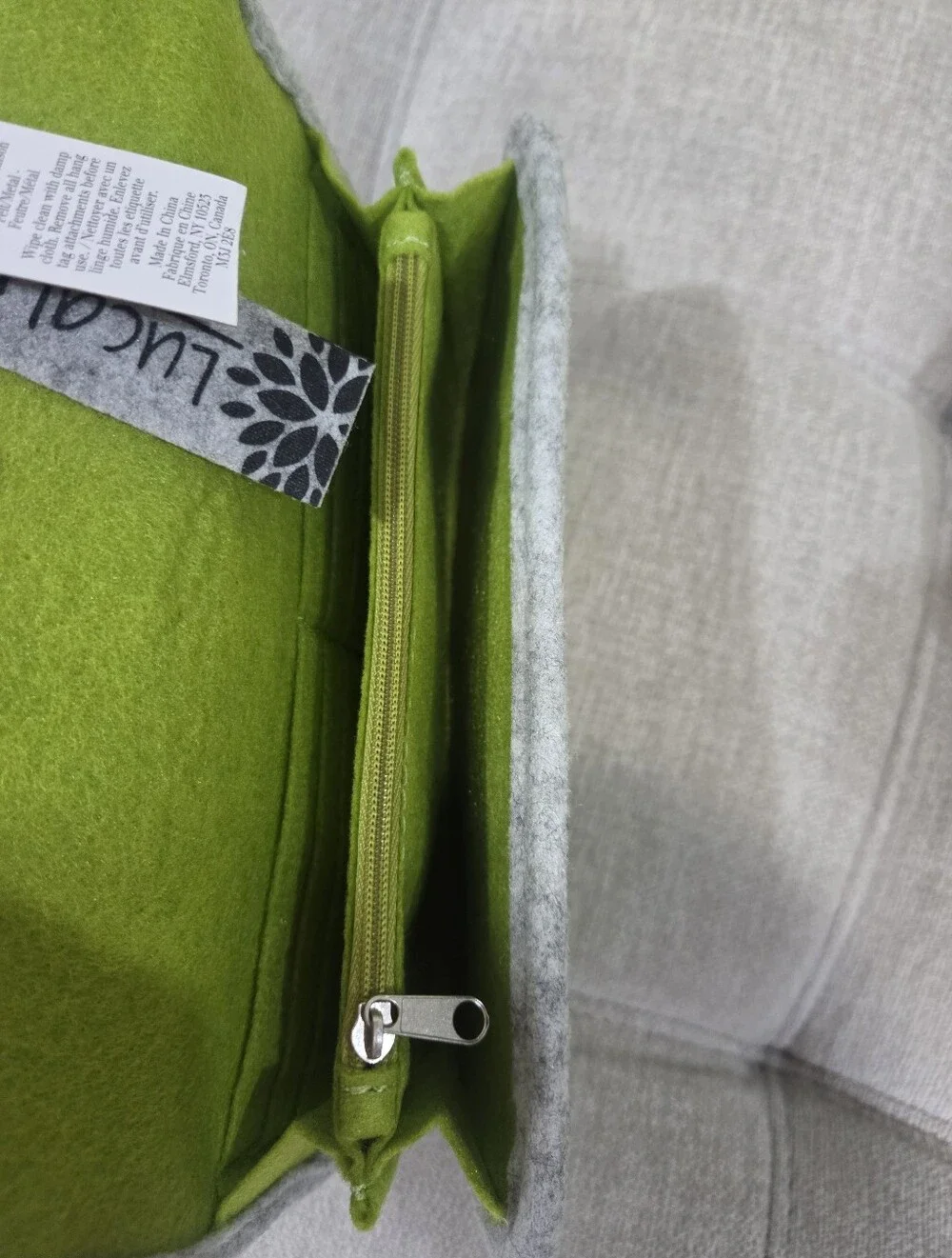 NWT Lucalily Lime Green Felt Set Of Laptop Case, Tablets Case And Wallet